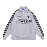 Men Hoodie Letter Embroidered Lapel Sweater Men's Loose Sports Spring and Autumn