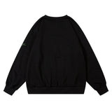 Men Hoodie Embroidered Letter Sweater Men's Loose Long Sleeve round Neck Autumn and Winter