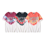 Bathing Ape T Shirt Tapering Tie-Dye T-shirt Short Sleeve Unisex Wear