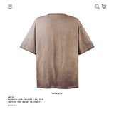 American vintage street T-shirt pure cotton men's and women's summer loose