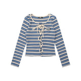 Women Long Sleeve T-shirt Short-Sleeved T-shirt Design Sense Girl Autumn Short
