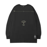 Men's Long Sleeve Shirt Long Sleeve T-shirt Men's Autumn Letter Print Loose round Neck