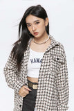 Unisex Jacket Autumn Plaid Monochrome Casual Shirt Women's Clothing