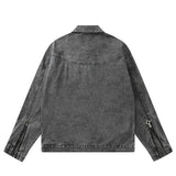 Men Denim Jacket Denim Coat Men's Clothing Spring and Autumn Loose Washed-out Distressed Jacket