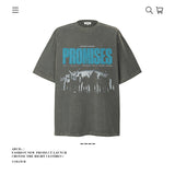 American vintage street T-shirt pure cotton retro men's and women's summer loose