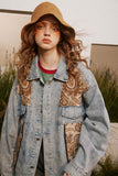 Unisex Jacket Autumn Paisley Denim Coat Women's Clothing