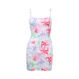 Women's Desses Sling Dress Printed Hip Skirt Women's Short Skirt