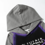 Men Hoodie Airbrush Outline Printed Hoodie