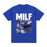 MILF Man I Love Felines Funny Meme T-Shirt Cat Lovers Graphi