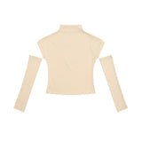 Women T-shirt Short T-shirt Women's High Street Slim Spring Half Turtleneck