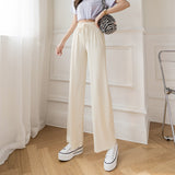 Palazzo Pants Knitted Wide-Leg Pants Summer High Waist Loose Drooping