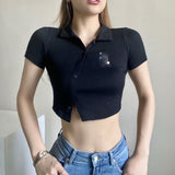 Women T-Shirt Embroidered Top Summer Casual T-shirt for Women