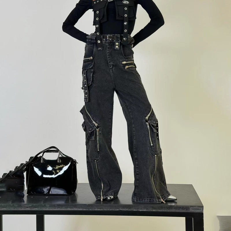 Women Jeans Spring and Autumn Women's Straight Loose Pants