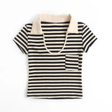 Women T-Shirt T-shirt Short Sleeve Women Summer Lapels Top