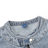 Men Denim Jacket Men's Washed Denim Jacket Vest