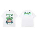 Men T Shirt Hip Hop Cartoon Short Sleeve T-shirt Men and Women Loose