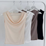 Women Long Sleeve Shirt Vest Women's Sleeveless Blouse Slim Fit Slimming Casual