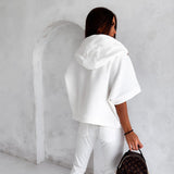 Women Sweatshirt Spring Zipper Hooded Sweater Women Spring and Autumn Short Sleeve