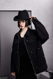 Unisex Jacket Autumn American Rivet Iron Coat Women's Clothing