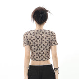 Women T-shirt Printed Short-Sleeved T-shirt Niche Casual Girls Summer