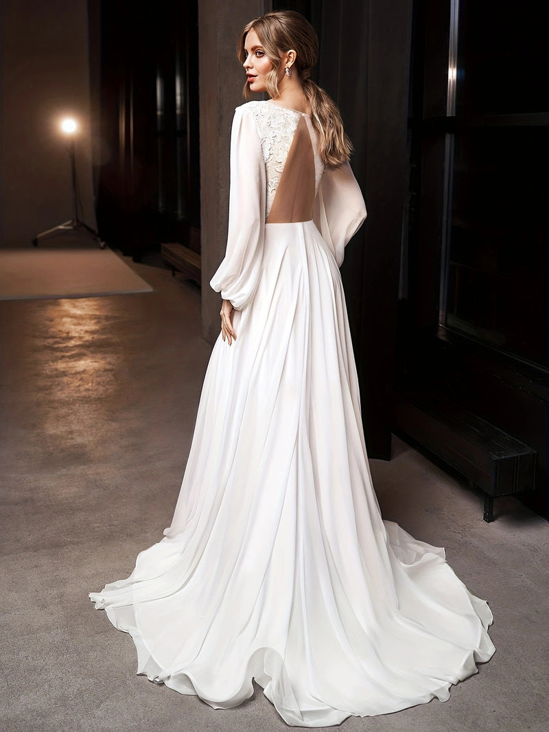 Slutty Wedding Dress Women's Slim Fit Slit Long Dress