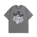 Men T Shirt Sweet Cool Love Puff Print Couple Short Sleeve T-shirt Men and Women