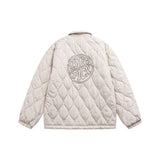 Unisex Jacket Winter Diamond Lattice Cotton Jacket
