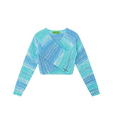 Women Sweater Gradient Color Short Sweater Women's Autumn