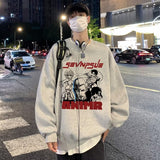 Men Hoodie Vintage Sweater Men's Autumn Hiphop Couple Casual round Neck