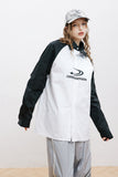 Unisex Jacket Fall Color-Blocking Embroidered Shirt Women's Clothing