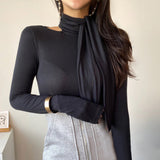 Women Long Sleeve Shirt Female Purple White