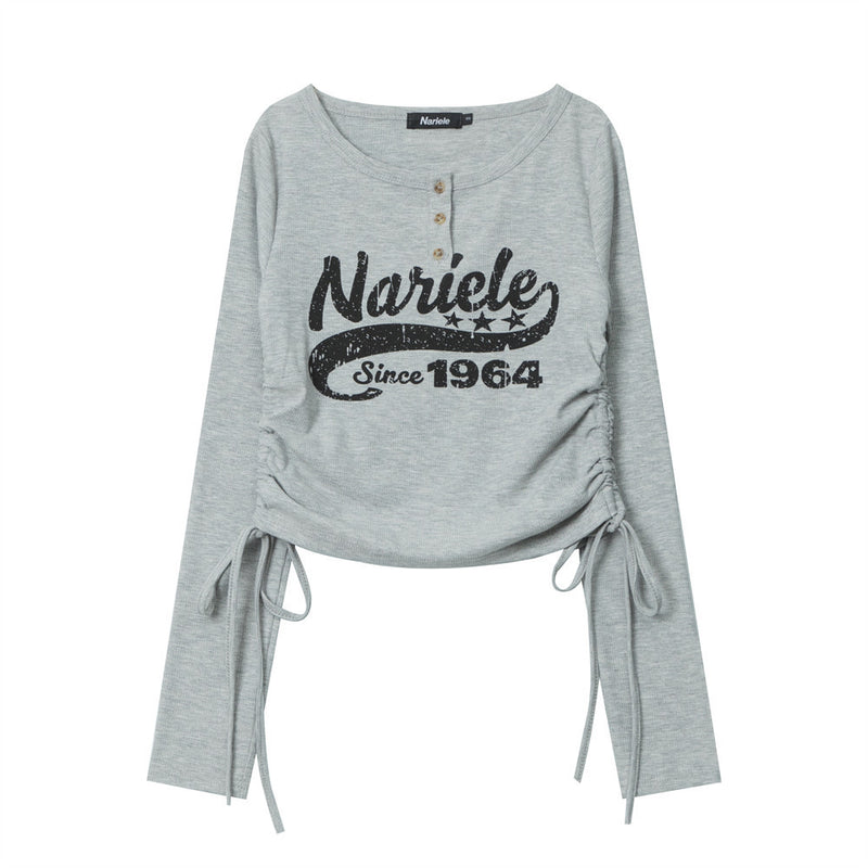 Women Long Sleeve T-Shirt Long Sleeve T-shirt Women's Spring and Autumn Letter Print Casual