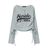 Women Long Sleeve T-Shirt Long Sleeve T-shirt Women's Spring and Autumn Letter Print Casual
