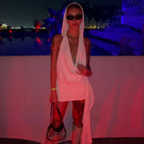 Women Dresses Summer Sexy Backless Hooded Sheath Dress