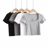 Women T-Shirt Summer Short-Sleeved Bottoming Shirt Short T-shirt