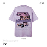 American vintage street T-shirt men's and women's summer loose