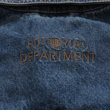 Men Denim Jacket Vintage Washed Long Sleeve Denim Jacket Men Loose Letter Embroidery