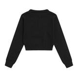 Women Sweater Short Sweater for Girls Autumn Casual round Neck Long Sleeve