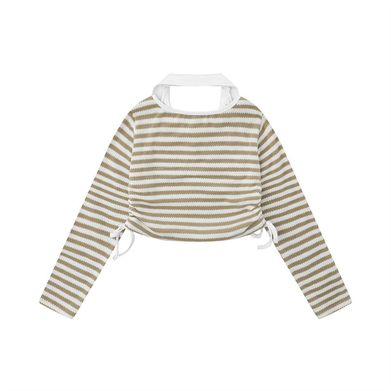 Women Long Sleeve T-shirt Polo Collar Short-Sleeved T-shirt Women's Autumn Ins
