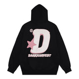 Men Hoodie Hooded Sweater Men's Long Sleeve Vintage Fashion Big Letter D