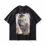 Men T Shirt Printed Short Sleeve T-shirt for Men and Women High Street Loose