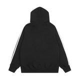 Men Hoodie Loose Sports Hooded Cardigan Sweater Men's Striped Stitching Casual