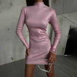 Women's Desses Dress Winter Women's Slimming Long-Sleeved Hip Skirt
