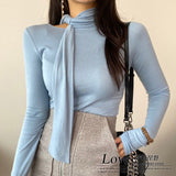 Women Long Sleeve Shirt Female Purple White