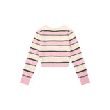 Women Sweater Short Sweater Girls' Autumn Color Matching Long Sleeve Sweater