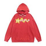 Men Hoodie Five-Pointed Star Note Printed Hoodie