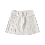 Women Skirt Raw Edge Denim Skirt Women's Retro
