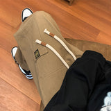 Men Sweatpants Workwear Pants Men's Autumn and Winter Leisure Straight Wide-Leg Pants