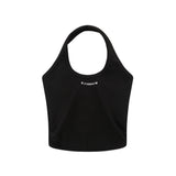 Women Vest Cotton Knitted Halterneck Vest Women's Summer Camisole