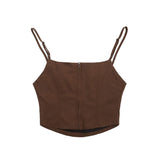 Women Vest Back Camisole Back Letter Print Girls Bottoming Vest